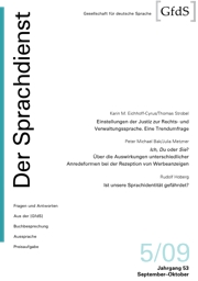 Der Sprachdienst 5/09